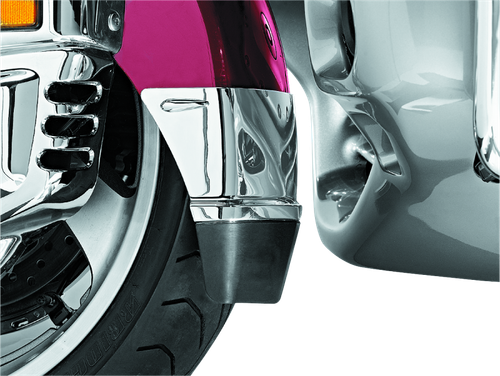 Kuryakyn Front Fender Extension With Mud Flap 01-17 Honda GL1800 Chrome - 7352
