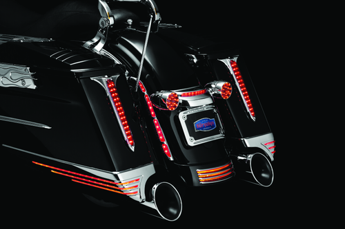 Kuryakyn Rear Fender Accents FLHX & FLTR Models Chrome - 7797 - view 2