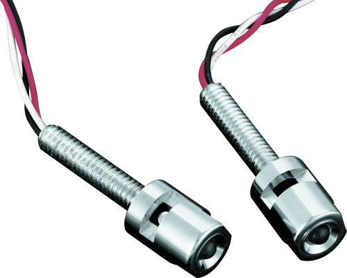 Kuryakyn LED License Plate Light With Red Accent Light Universal Chrome - 9398