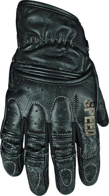 Speed and Strength Rust and Redemption Leather Gloves - Black