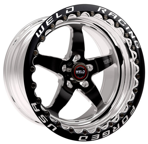 Weld S71 17x10 / 5x115mm BP / 6.7in. BS Black Wheel (High Pad) - Black Single Beadlock MT - 71HB7100W67F