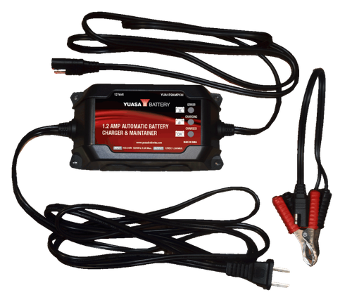 Yuasa 1.2 Amp Charger & Maintainer - 12V - YUA1P2AMPCH