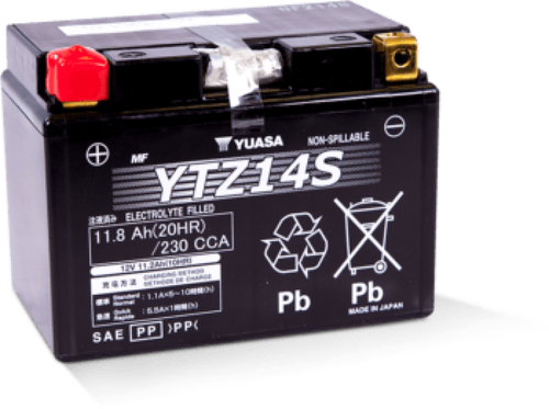 Yuasa YTZ14S Maintenance Free AGM 12-Volt Battery - YUAM72Z14
