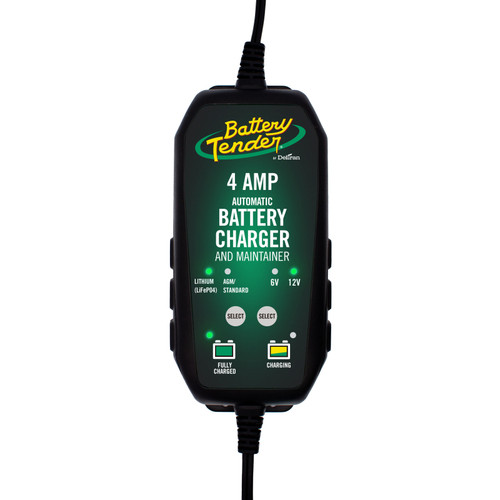 Battery Tender 6V/12V 4A Lead Acid & Lithium Selectable Battery Charger - 022-0209-BT-WH