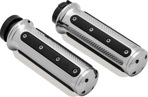 Kuryakyn Heavy Industry Grips Throttle-By-Wire Chrome - 6122