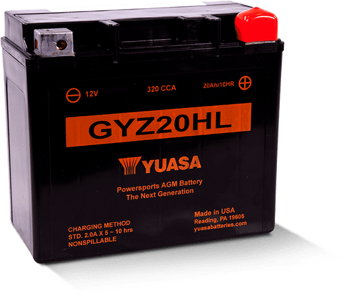 Yuasa GYZ20HL High Performance Maintenance Free AGM 12-Volt Battery - YUAM720GH