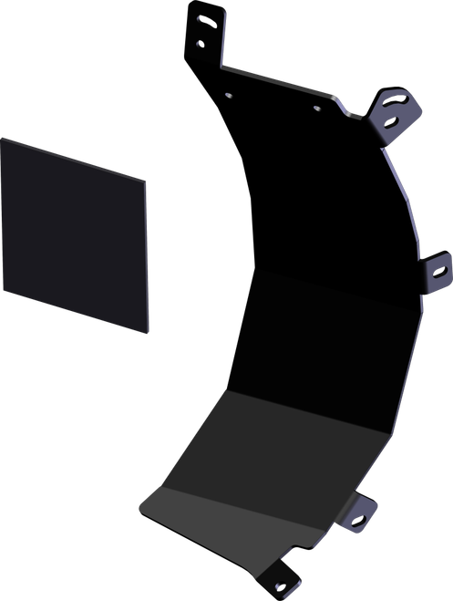 KFI Pro-Poly Tapered Side Shield - Passenger Side