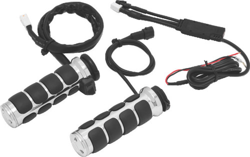 Kuryakyn Heated ISO Grips Dual Cable Chrome - 6471