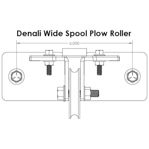 DENALI Replacement Snow Plow Roller - Wide Spool 4-bolt - view 2