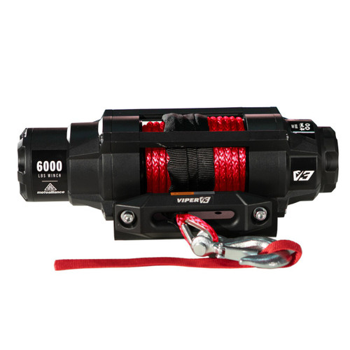 VIPER V3 6000 Wide Spool UTV Winch - 60ft RED Rope