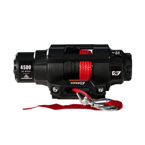 MOTOALLIANCE® Viper V3 4500lb UTV/ATV Military Grade Winch with 40 feet Red - V34500 RE