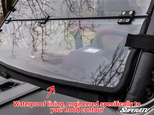 SuperATV Flip Down Front Windshield - Bobcat UV34