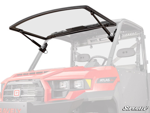 SuperATV MaxDrive Power Flip Up Glass Front Windshield - 2023+ Gravely Atlas JSV
