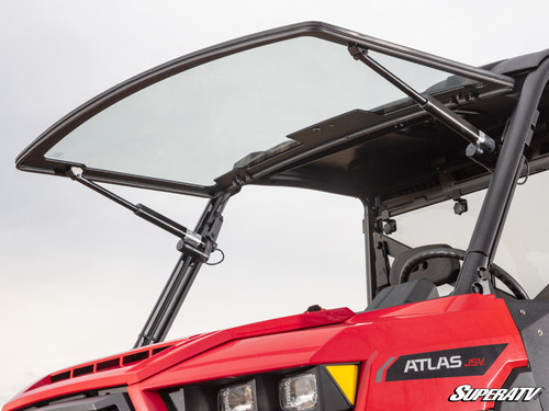 SuperATV MaxDrive Power Flip Up Glass Front Windshield - 2023+ Gravely Atlas JSV - view 2