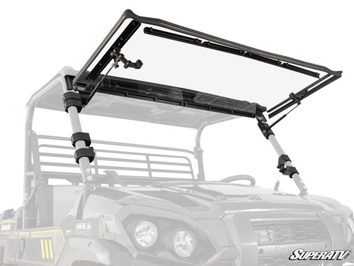 SuperATV Flip Up Hard Coated Front Windshield - Kawasaki Mule Pro-FX DX FXR