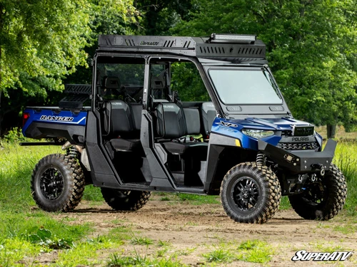 SuperATV Flip Down Glass Front Windshield - 2018+ Polaris Ranger XP 1000 - view 2