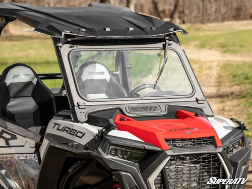 SuperATV Flip Down Glass Front Windshield - Polaris RZR XP Turbo - view 2