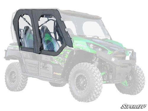 SuperATV Primal Soft Cab Enclosure Upper Doors - 2016+ Kawasaki Teryx4