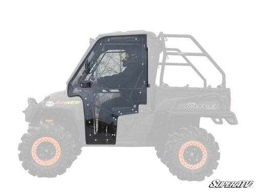 SuperATV Polycarbonate Cab Enclosure Doors - Full Size Polaris Ranger 570 with round roll bars