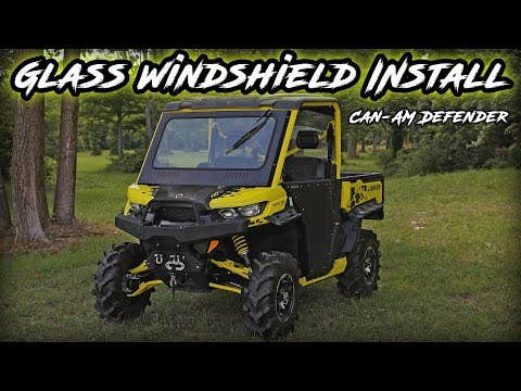 SuperATV Front Glass Windshield - Can-Am Defender