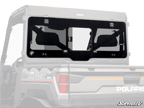 SuperATV Glass Sliding Rear Windshield - Polaris Ranger XP 570