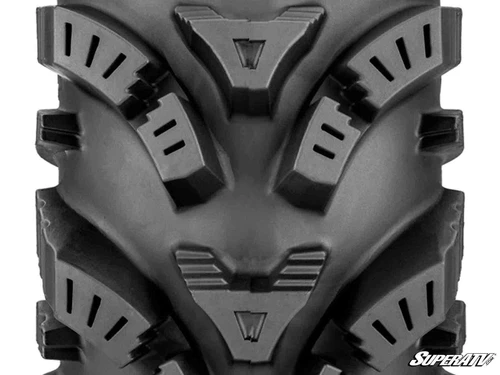 Intimidator Tires 34x10x15 on 15" Satin Black Hellfire Wheels 4/136 Pattern - view 2