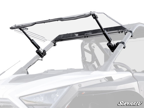 SuperATV MaxDrive Power Flip Up Front Windshield - Polaris RZR Turbo R