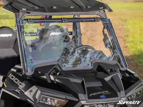 SuperATV MaxDrive Power Flip Up Front Windshield - Polaris RZR XP Turbo - view 2