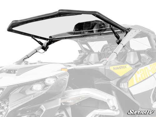 SuperATV MaxDrive Power Flip Up Front Windshield - Can-Am Maverick R