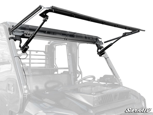 SuperATV MaxDrive Power Flip Up Front Windshield - Kawasaki Mule Pro-DX FX