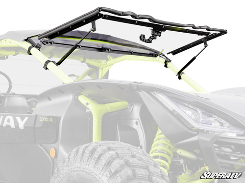 SuperATV Flip Up Hard Coated Front Windshield - Segway Villain