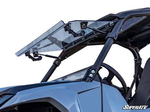 SuperATV Flip Up Hard Coated Front Windshield - Yamaha Wolverine RMAX