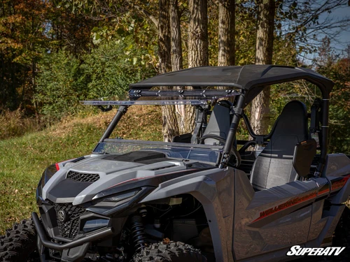 SuperATV Flip Up Hard Coated Front Windshield - Yamaha Wolverine RMAX - view 2
