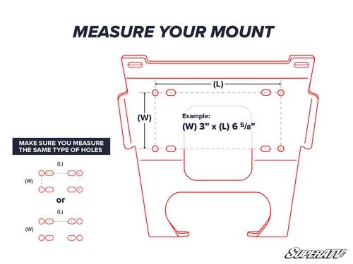 SuperATV Winch Mounting Plate - Full Size Polaris Ranger 570 with round roll bars