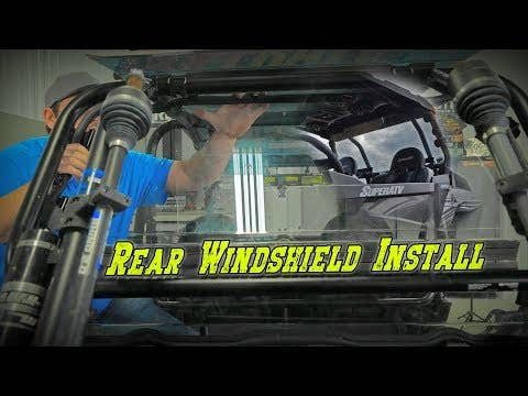 SuperATV Rear Windshield - Polaris RZR XP Turbo