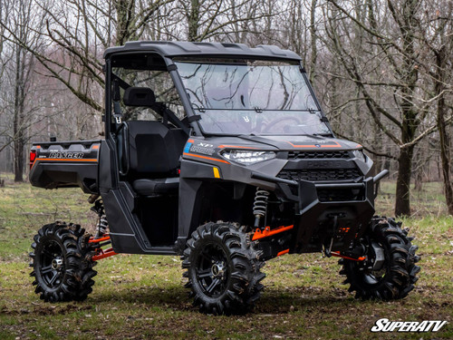 SuperATV Flip Down Front Windshield - Polaris Ranger XP 570