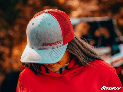 Gray and Red SuperATV Trucker Hat - view 2