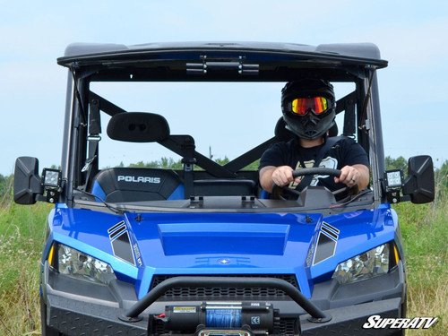 SuperATV Flip Up Hard Coated Front Windshield - Polaris Ranger XP 570 - view 2