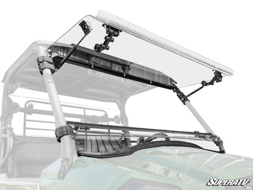 SuperATV Flip Up Hard Coated Front Windshield - Kawasaki Mule Pro-MX