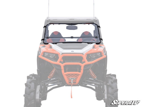 SuperATV Flip Down Hard Coated Front Windshield - Polaris General