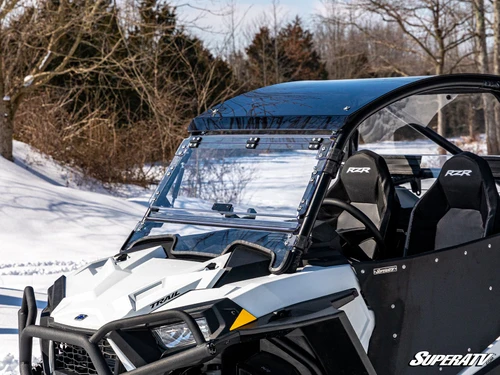 SuperATV Flip Up Hard Coated Front Windshield - Polaris RZR Trail S 1000 - view 2