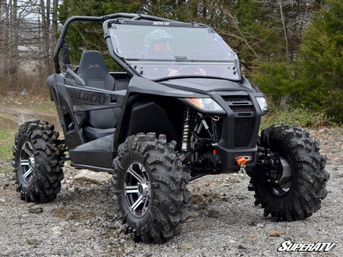 SuperATV Flip Up Hard Coated Front Windshield - Arctic Cat Wildcat Sport - view 2