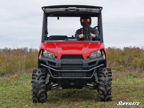 SuperATV Flip Up Hard Coated Front Windshield - 2015+ Mid Size Polaris Ranger - view 2