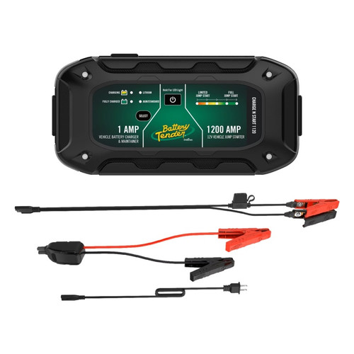 Battery Tender Charge N Start 1120 1A Battery Charger & 1200A Jump Starter - 030-7012-WH