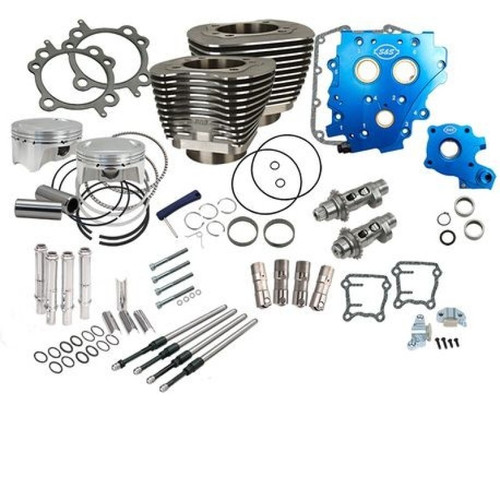 S&S Cycle 07-17 BT 110in Power Package - Wrinkle Black - 330-0668 - view 2
