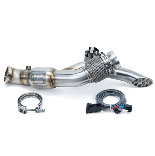 EVP Shocker Electric Side-Dump Down Pipe with Bullet Muffler - Can-Am Maverick R