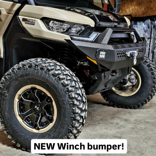 No Limit Front Winch Bumper with Lights - Can-Am Defender No Limit Front Winch Bumper with Lights - Can-Am Defender
