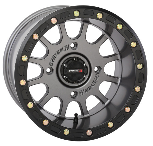 SYSTEM 3 SB5 BL WHEEL 15X10 5+5 (-5MM) 4/137 MATTE GUNMETAL GREY