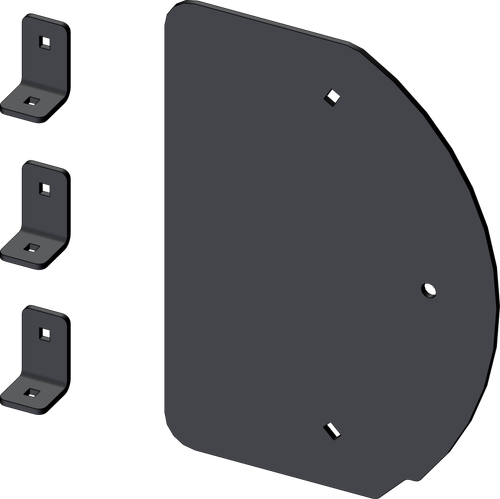 KFI Pro-S Straight Blade Side Shield Box End