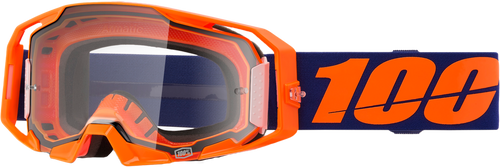 100-PERCENT ARMATIC GOGGLE NEON ORANGE CLEAR LENS